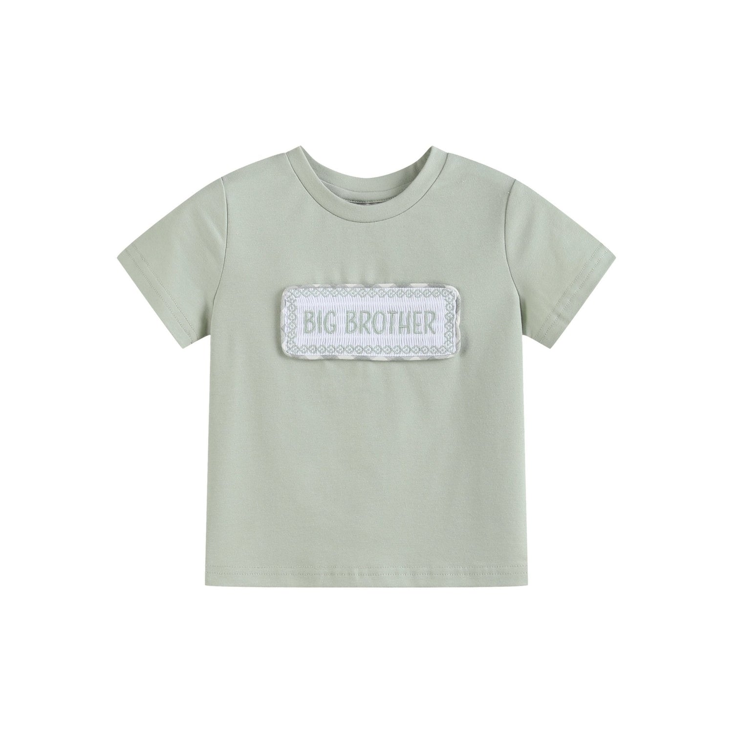Misty Blue Big Brother Smocked Shirt and Shorts Set