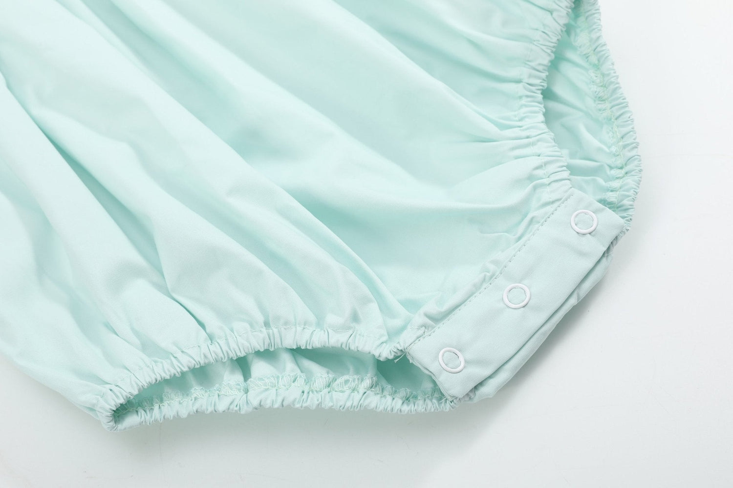 Misty Blue Bunny Smocked Bubble Romper