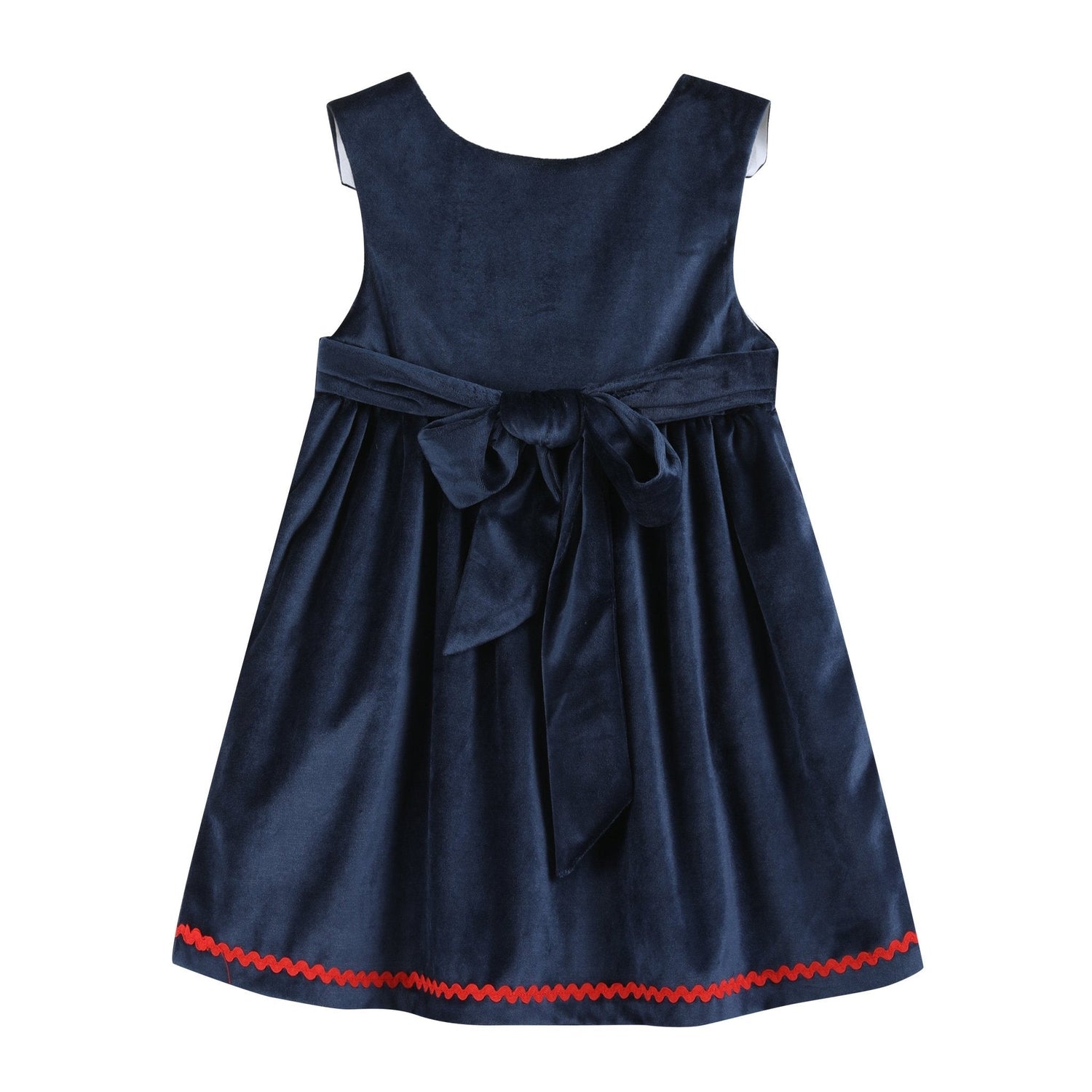 Navy Blue Velvet Santa Christmas Jumper Dress