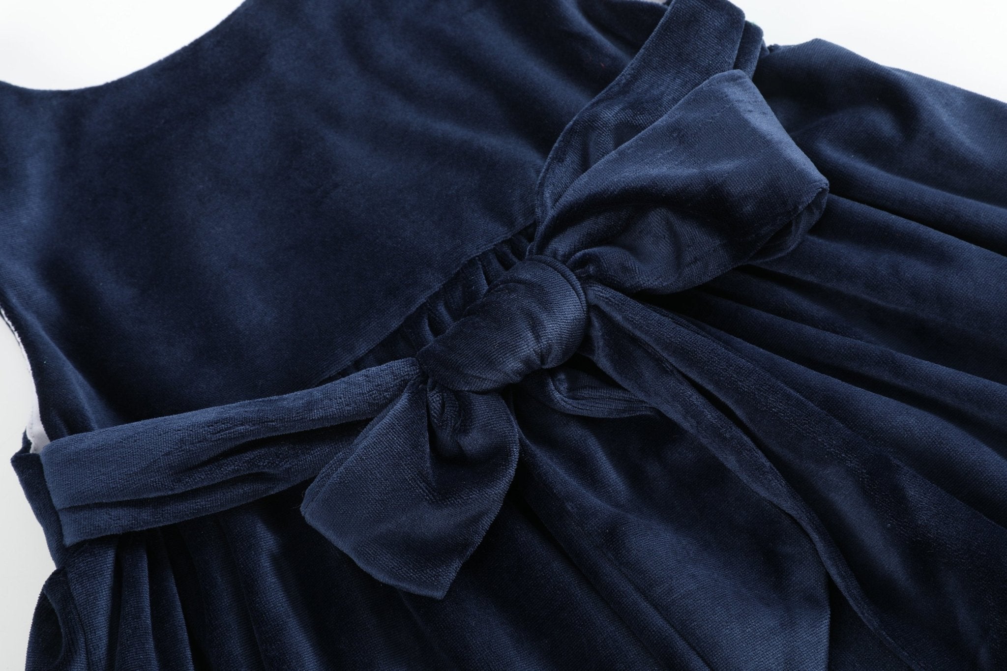 Navy Blue Velvet Santa Christmas Jumper Dress