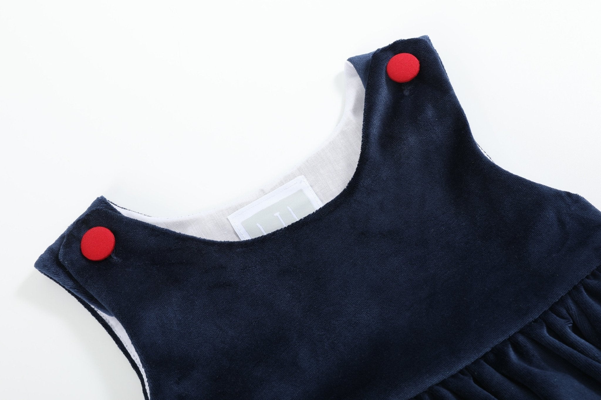 Navy Blue Velvet Santa Christmas Jumper Dress