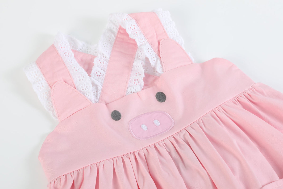 Pink and Lace Piggy Dress
