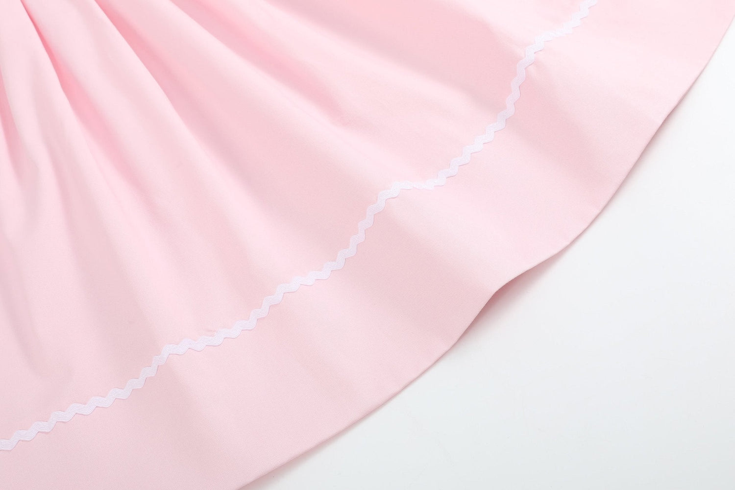 Pink and White Bows Smocked Bishop Dress