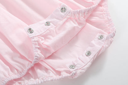 Pink Christmas Smocked Bubble Romper