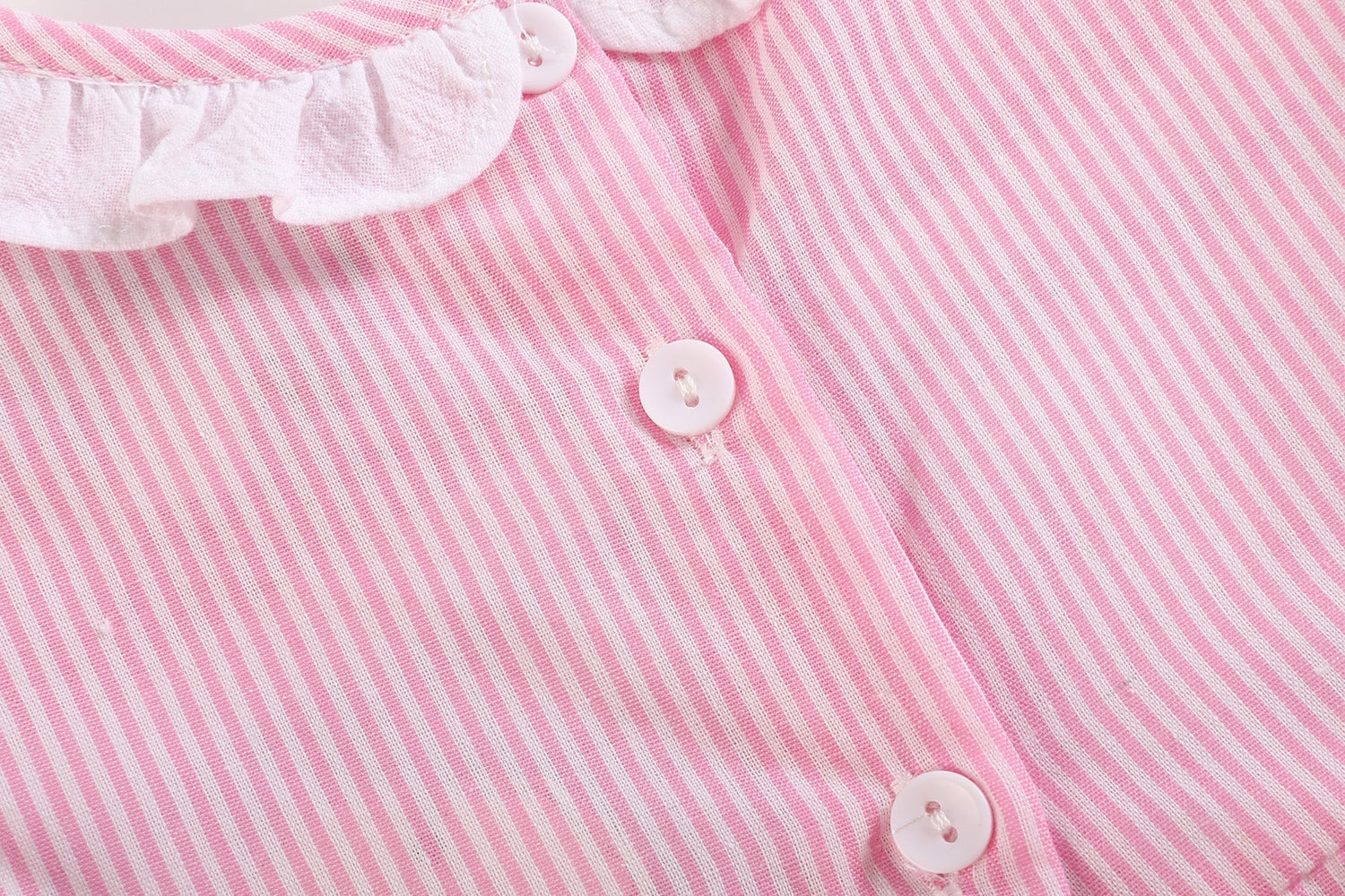 Pink Striped Lil Sister Smocked Romper