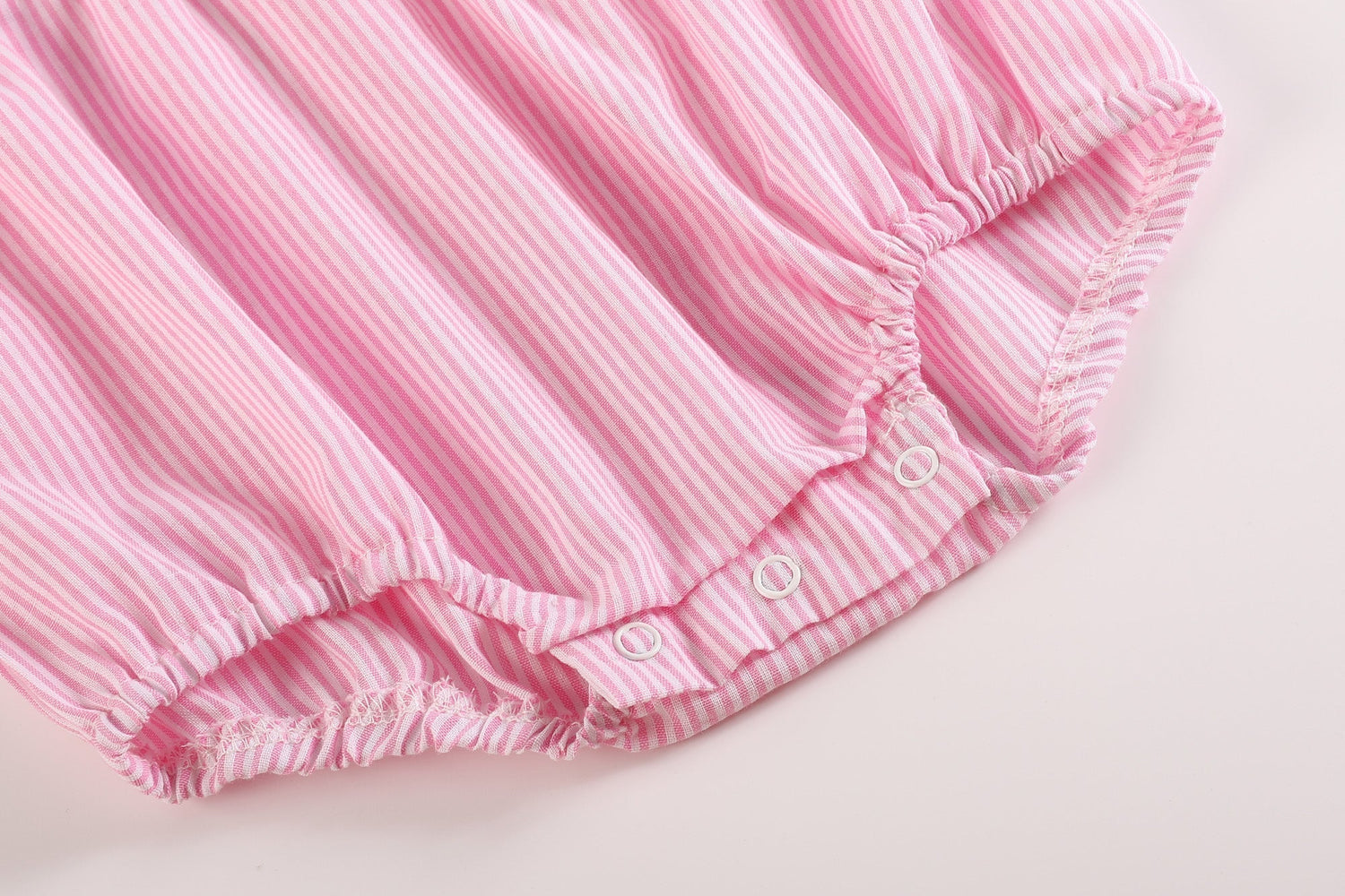 Pink Striped Lil Sister Smocked Romper