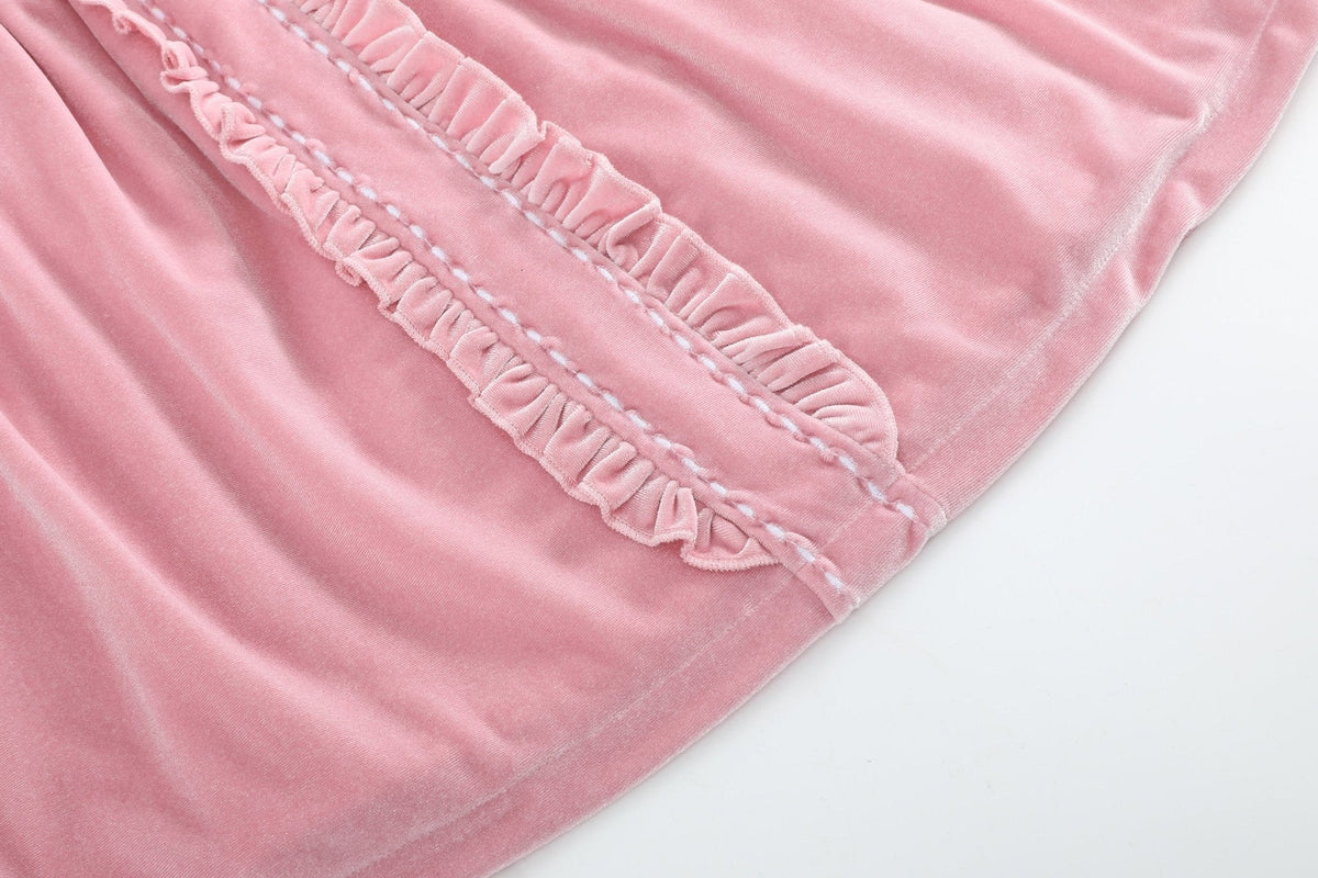 Pink Velvet Holiday Dress