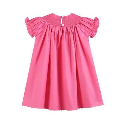 Pink &amp; White Smocked Bishop Dress