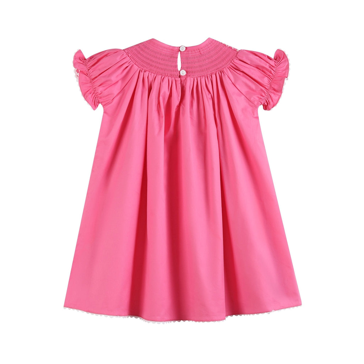 Pink &amp; White Smocked Bishop Dress