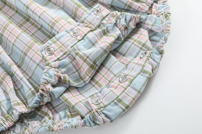 Pinkmas Plaid Christmas Smocked Bubble Romper