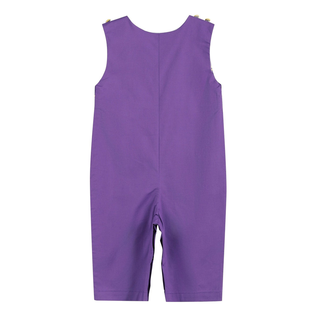 Purple and Gold Football Smocked Overalls