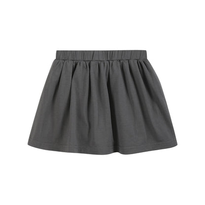 Purple Halloween Ruffle Top and Gray Skort Set