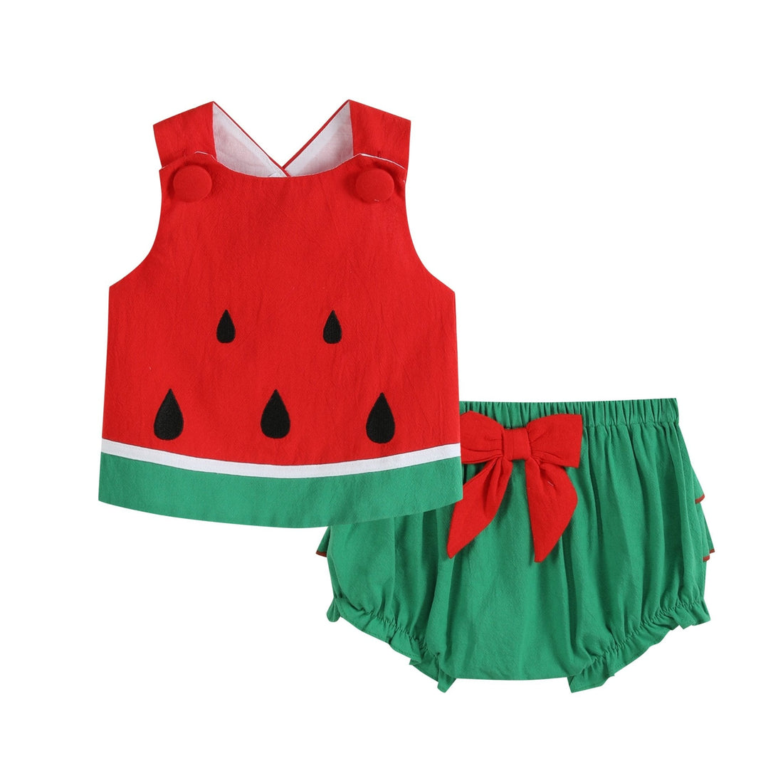 Red and Green Watermelon Top and Blooomers
