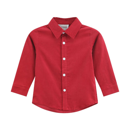 Red Corduroy Dress Shirt
