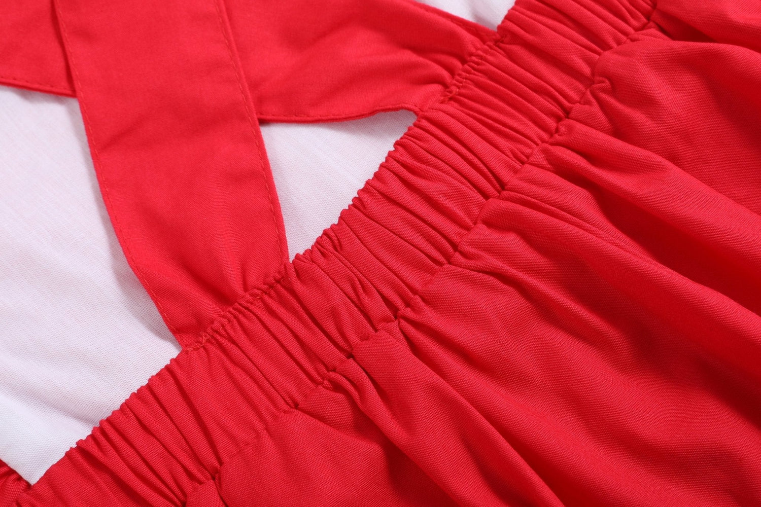 Red Ruffle Jumper Dress