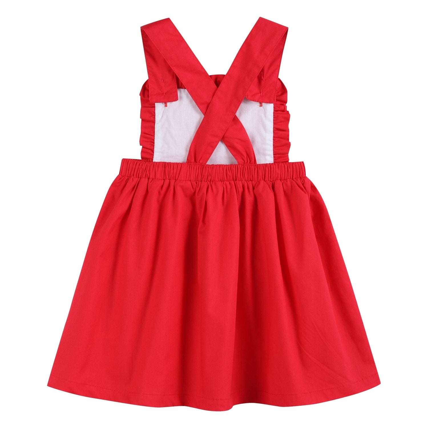 Red Ruffle Jumper Dress