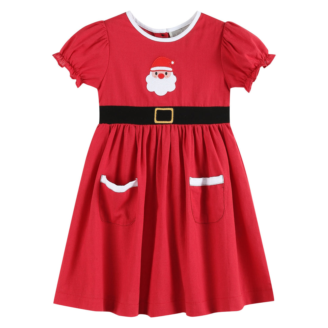 Red Santa Dress with Black Sash