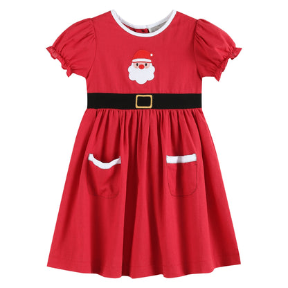 Red Santa Dress with Black Sash
