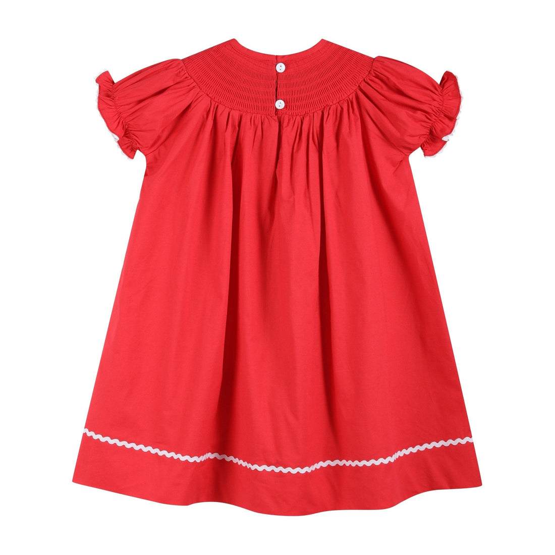 Red Santa Sleigh Bishop Dress