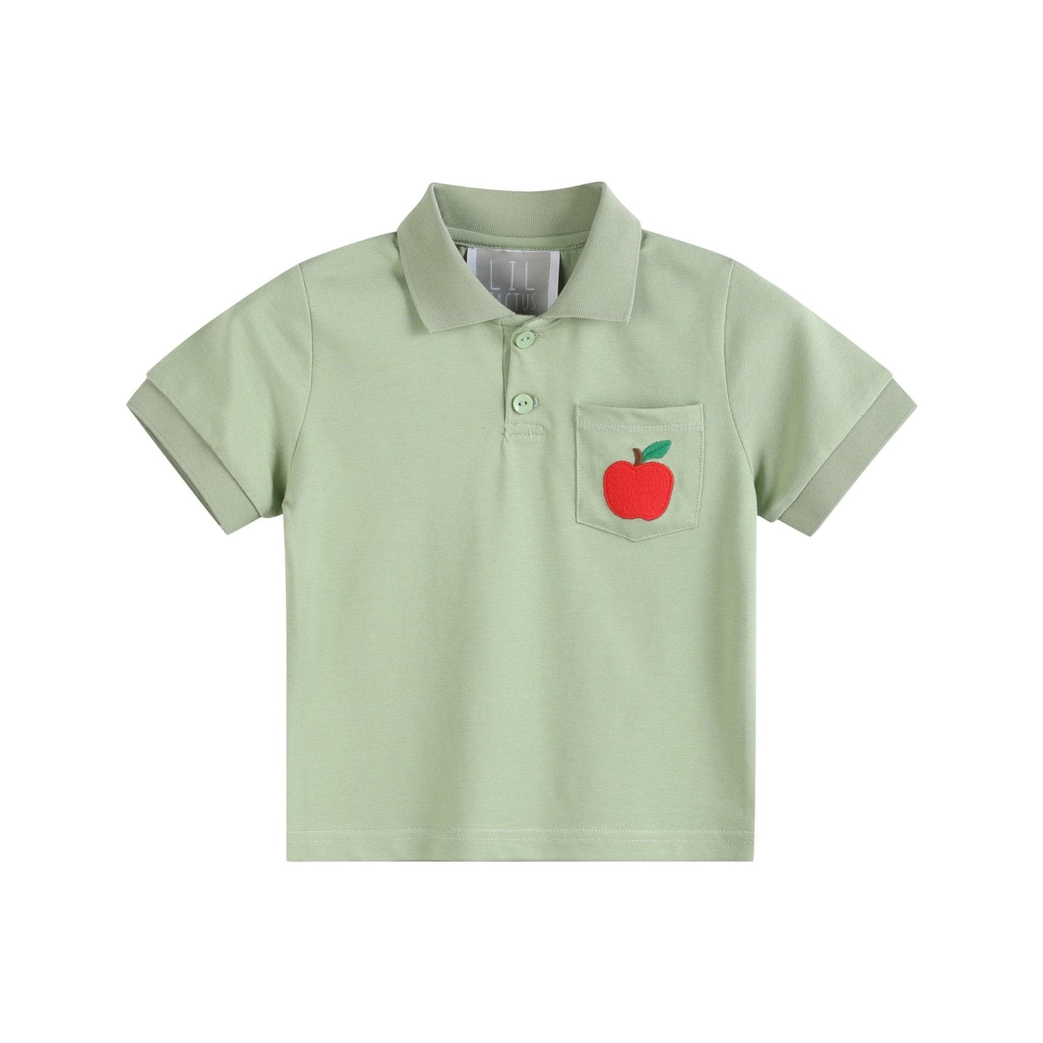 Sage Green Apple Polo Golf Shirt