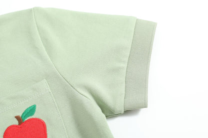 Sage Green Apple Polo Golf Shirt