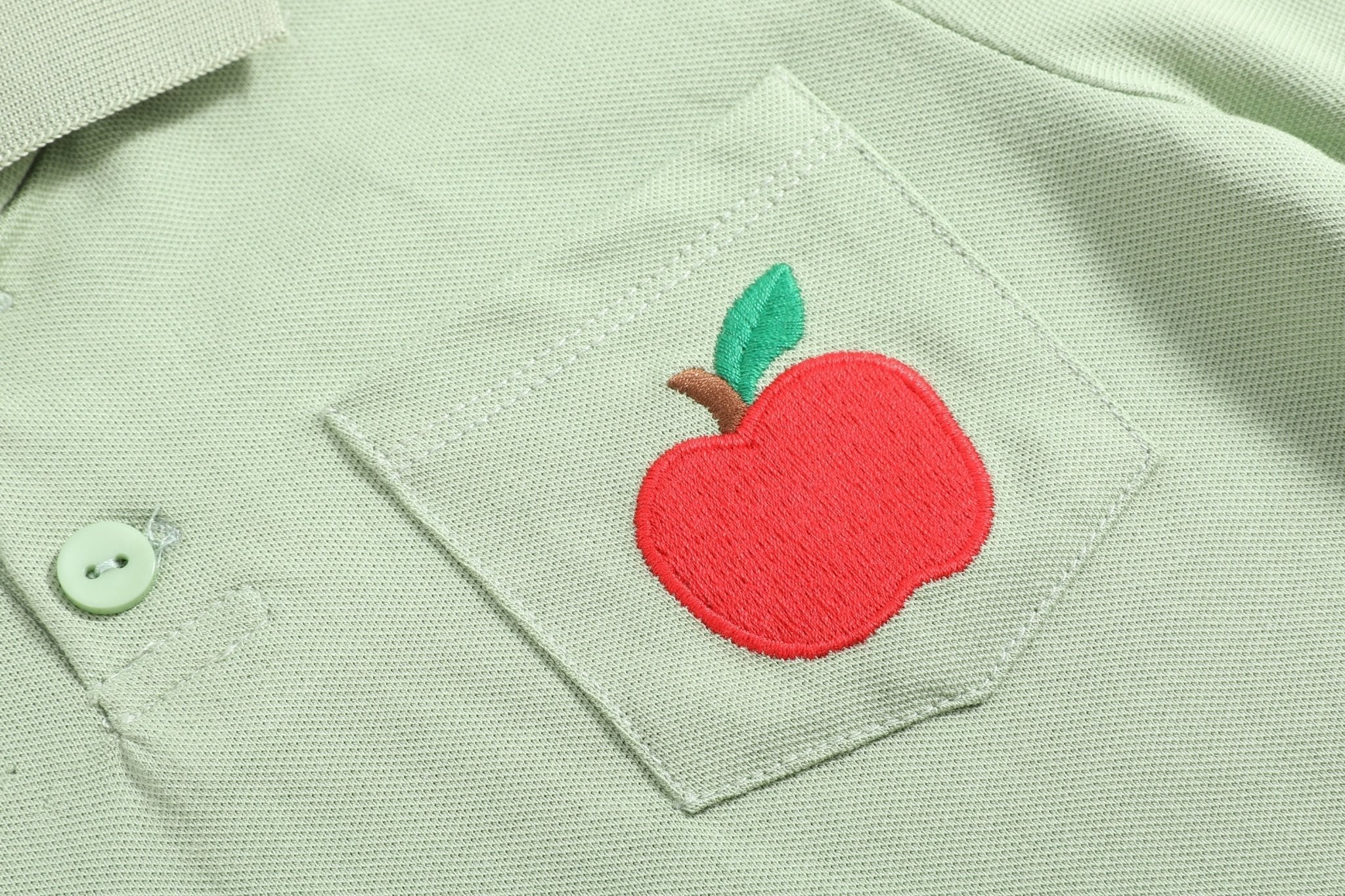 Sage Green Apple Polo Golf Shirt