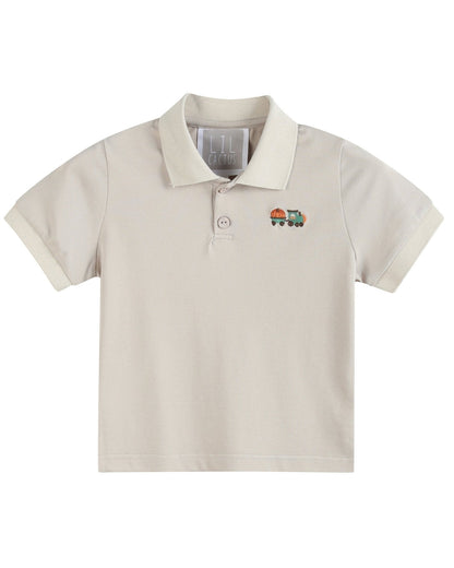 Sand Beige Tractor Polo Golf Shirt