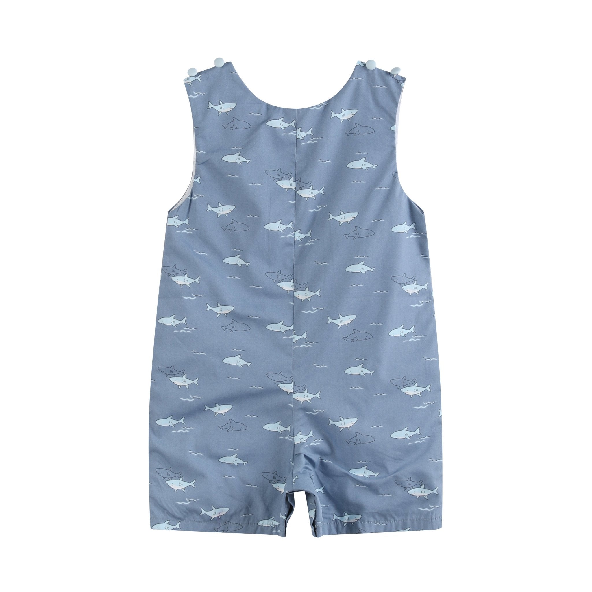 Shark Print Shortalls