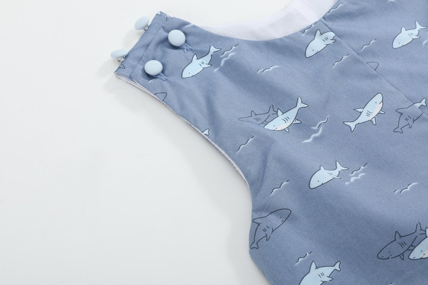 Shark Print Shortalls