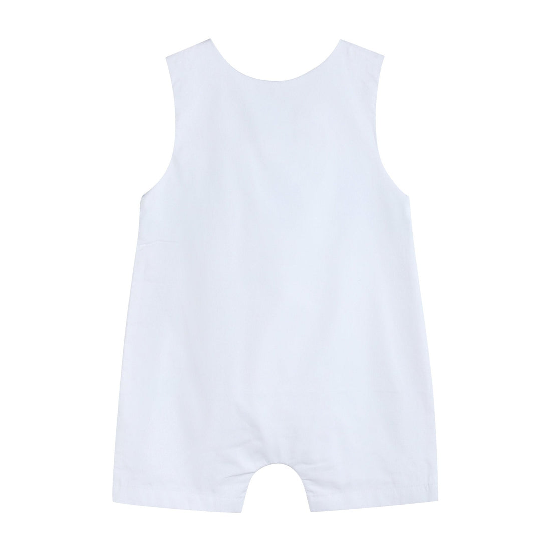 White and Blue Holy Smocked Overalls