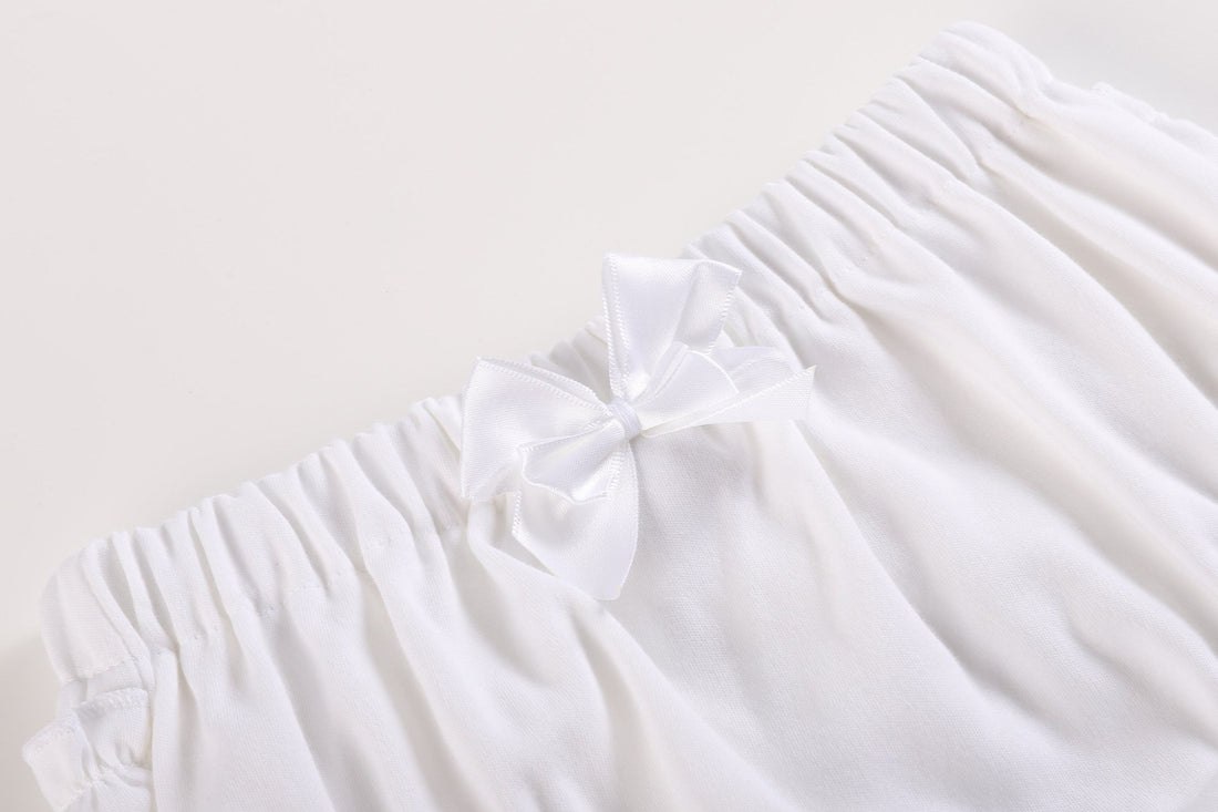 White and Pink Bloomers Knit 2pc Set