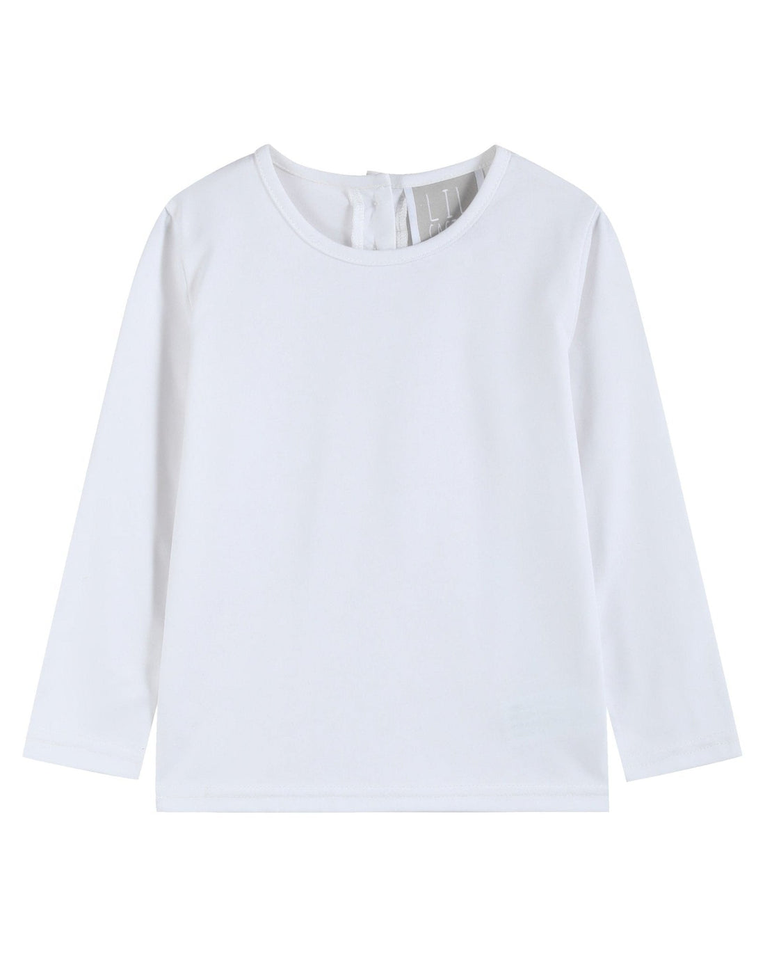 White Cotton Layering Girls Shirt