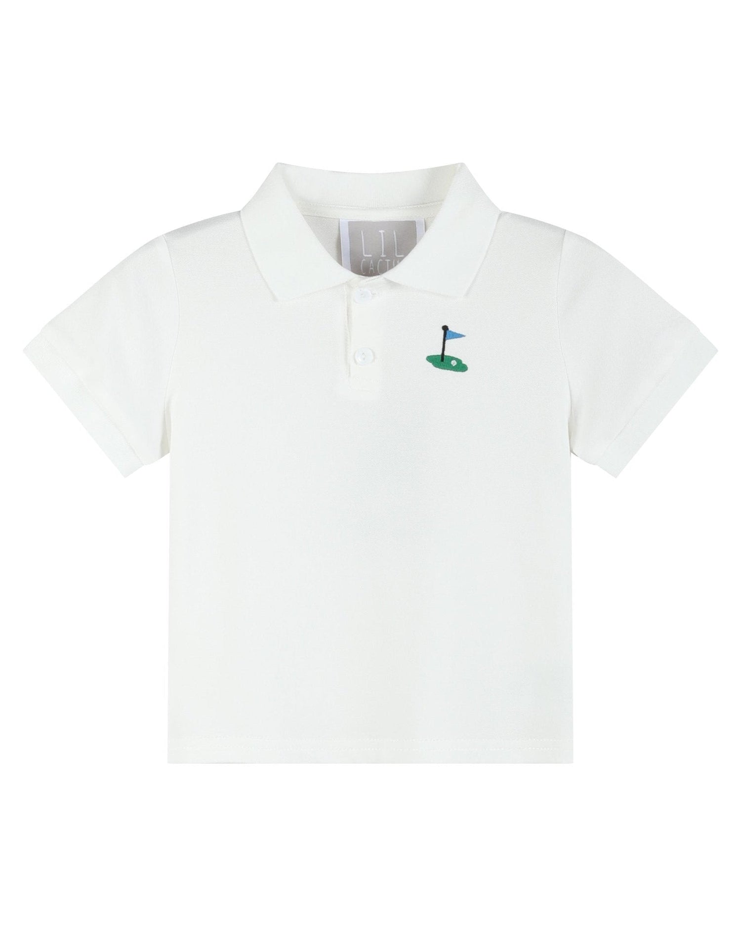 White Golf Tee Polo Shirt
