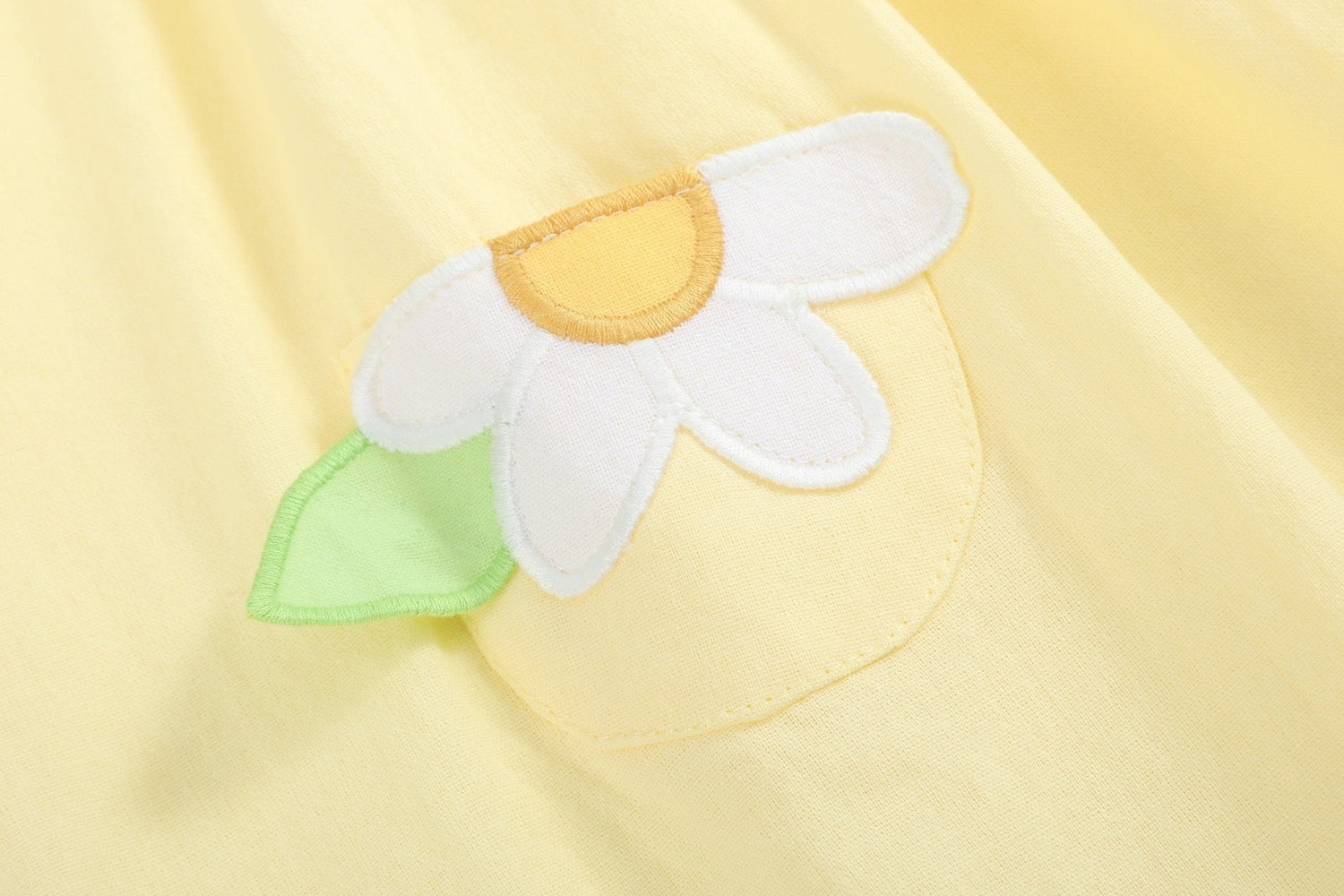 Yellow Daisy Pocketed Smocked Bishop Dress