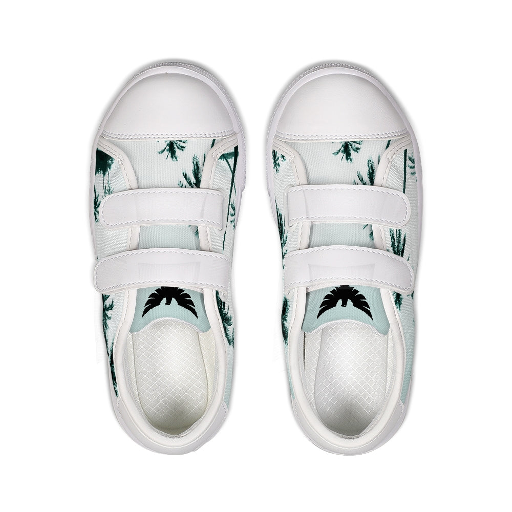 Find Your Coast Kids Canvas Palm Tree Velcro Sneaker Shoes - Gathering Littles