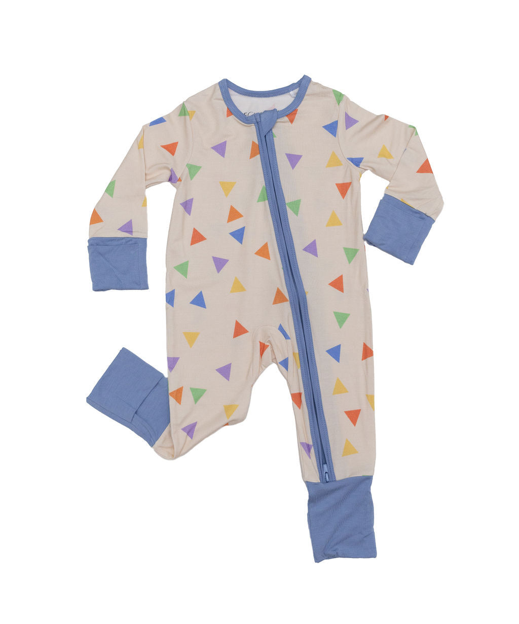 Confetti Long Sleeve Zipper Sleep Romper - Gathering Littles