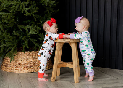 Baby Tree-Mendous Christmas - Purple - Long Sleeve Pajamas - Gathering Littles