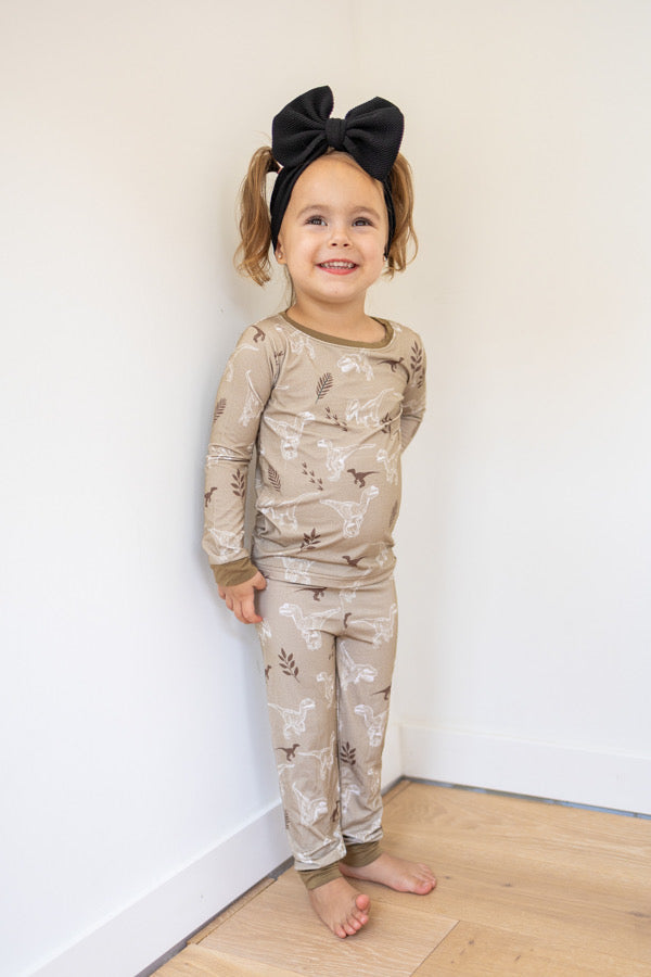 VelociNAPtor - Long Sleeve 2 Piece Pajama Set - Gathering Littles