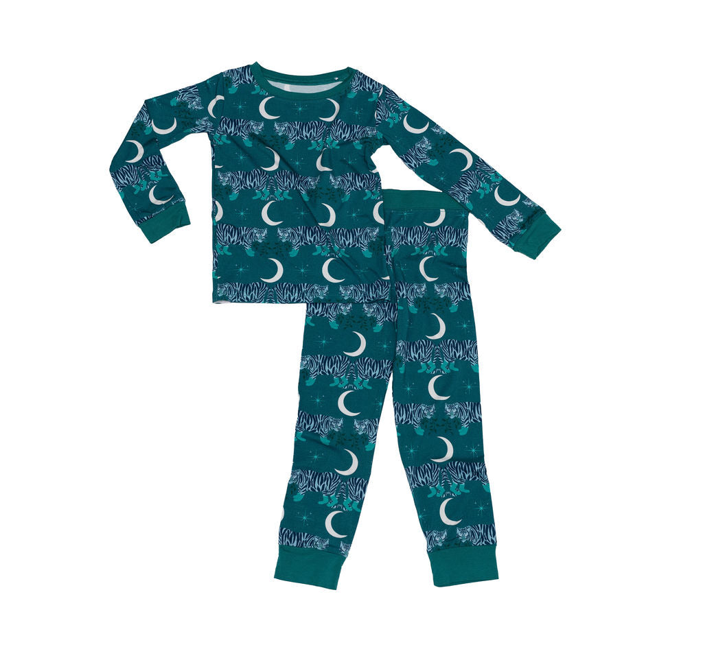 Midnight Tigers - Long Sleeve 2 Piece Pajama Set - Gathering Littles