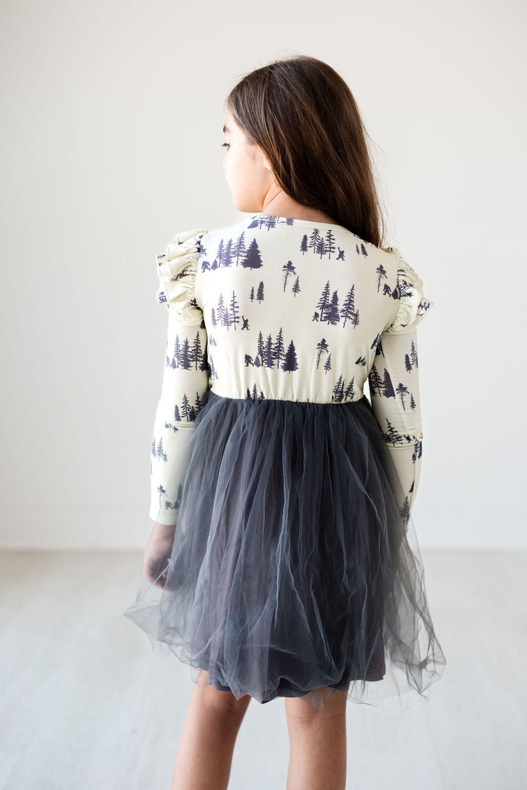 Long Sleeve Tulle Mountain Dress - Gathering Littles