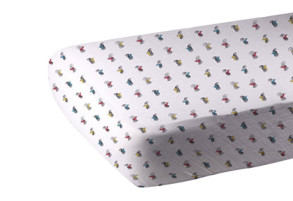 Vintage Motorcycles Bamboo Muslin Crib Sheet - Gathering Littles