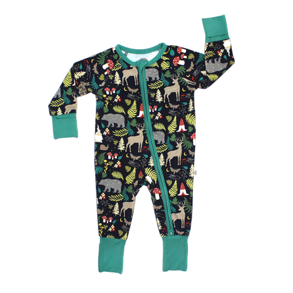 Night Forest Bamboo Pajamas Baby Romper Baby Clothes - Gathering Littles