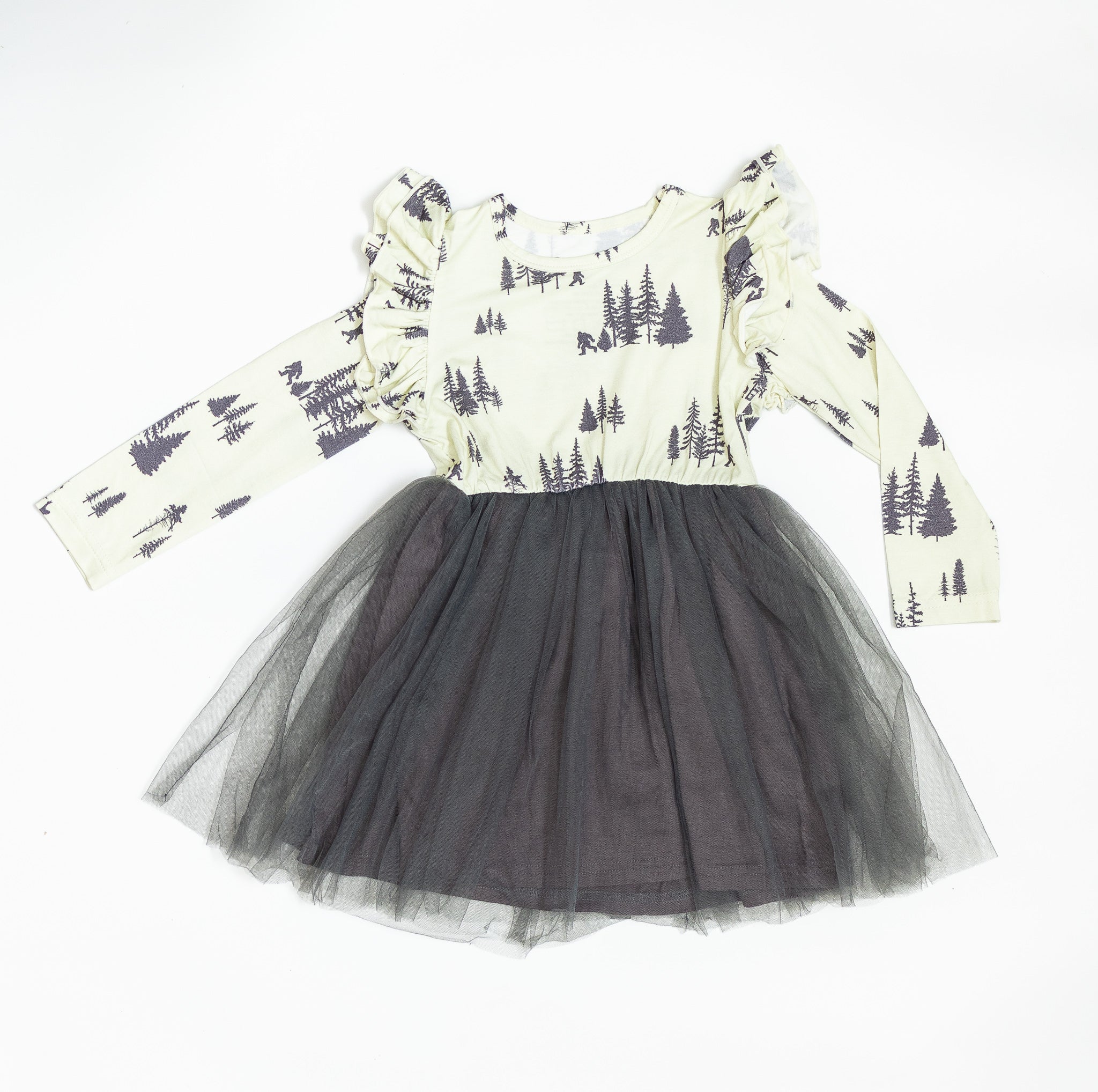 Long Sleeve Tulle Mountain Dress - Gathering Littles