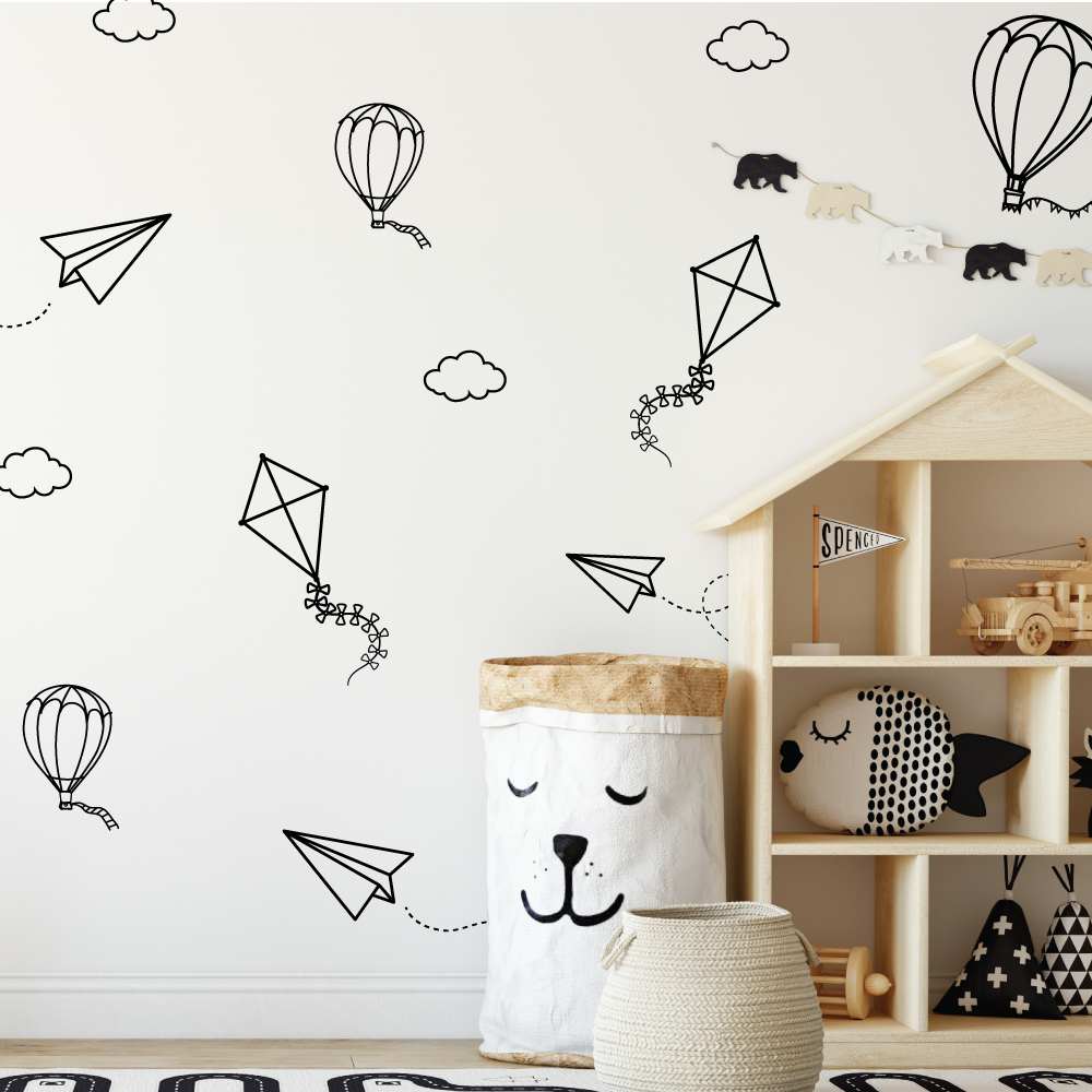 Hot Air Balloon Wall Decals for Baby Nursery - Gathering Littles