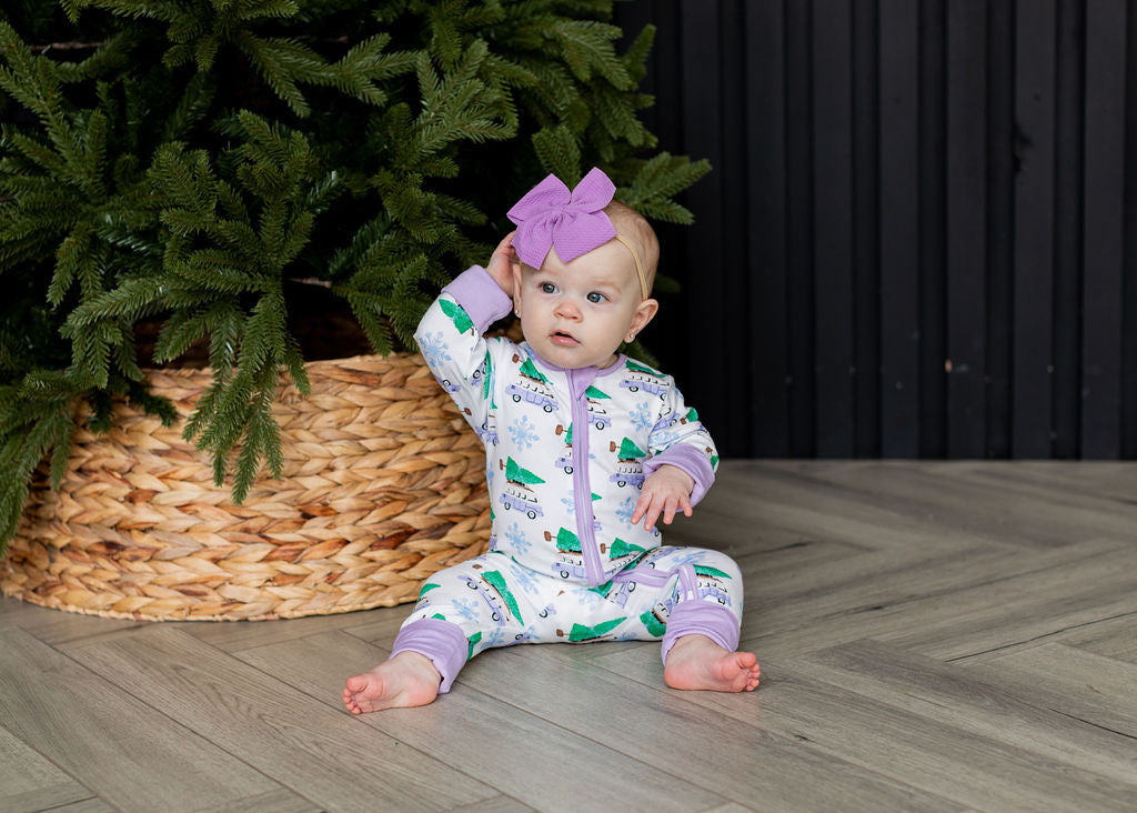 Baby Tree-Mendous Christmas - Purple - Long Sleeve Pajamas - Gathering Littles