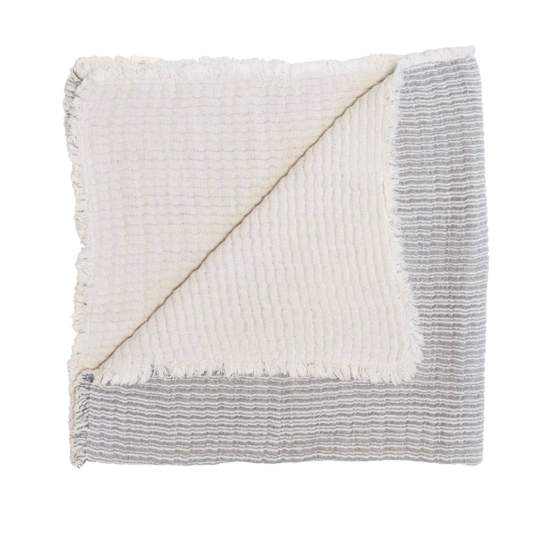 Gray Shoreline Striped Throw Blanket for Baby Nursery - Gathering Littles