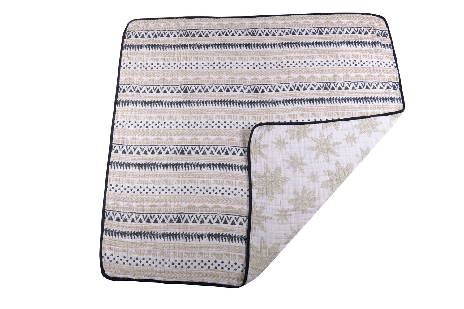 Pyramid and Boho Fields Cotton Muslin Blanket - Gathering Littles