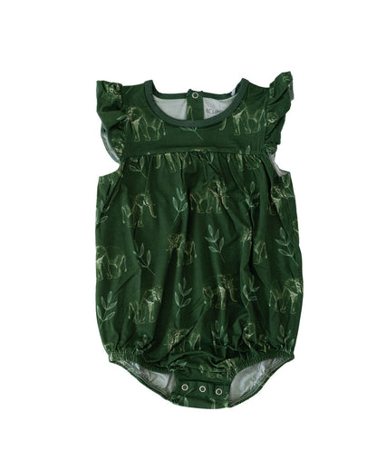 Flutter Sleeve Elephant Bubble Romper - Gathering Littles