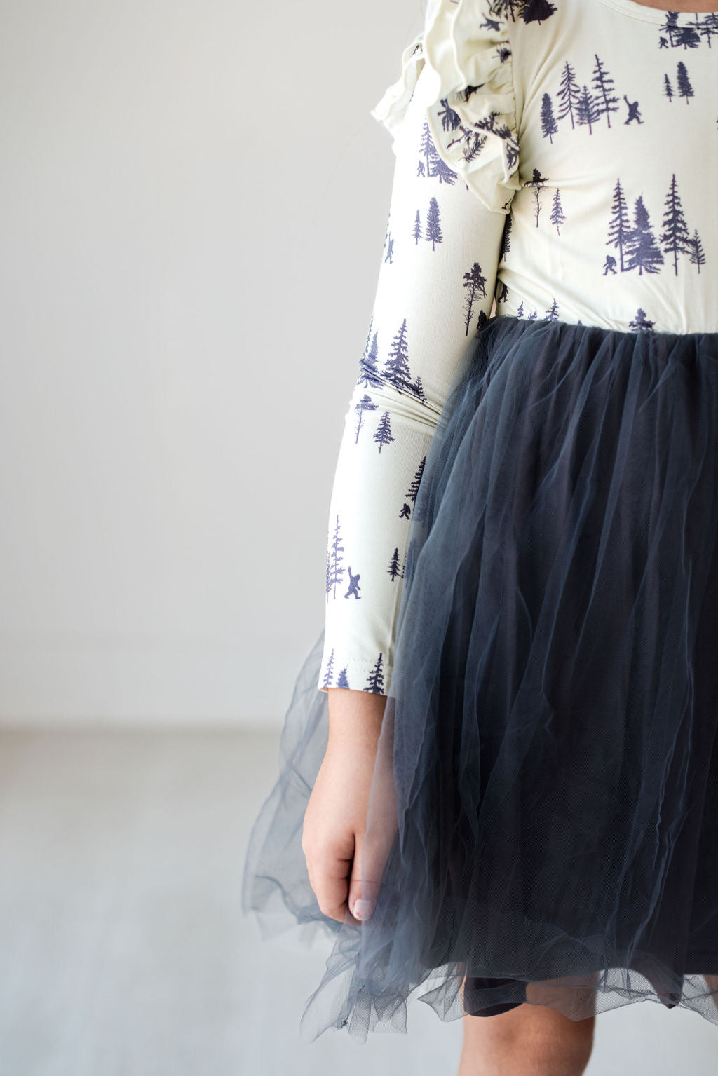 Long Sleeve Tulle Mountain Dress - Gathering Littles