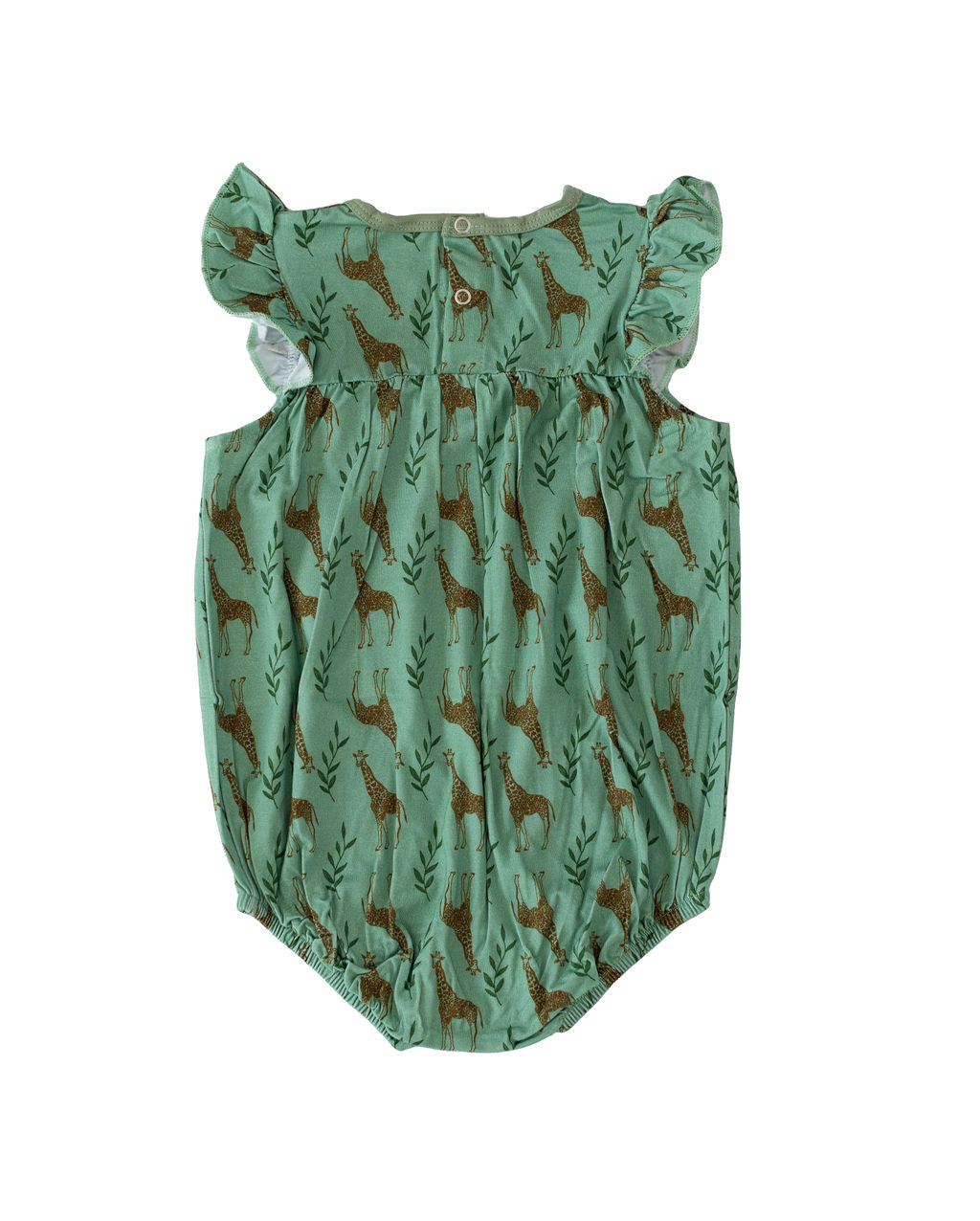 Flutter Sleeve Giraffe Bubble Romper - Gathering Littles